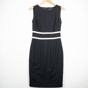 Black Label by Evan Piccone Dress Size 4 Black & White Sheath Dress Back Zip